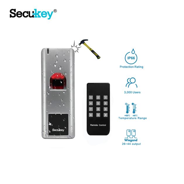 Secukey IP66 Waterproof Fingerprint & RFID Reader, Biometric Access Control