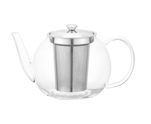 AX811 Zhejiang Borosilicate Glass Tea Pot with Stainless Steel Tea Infuser, 