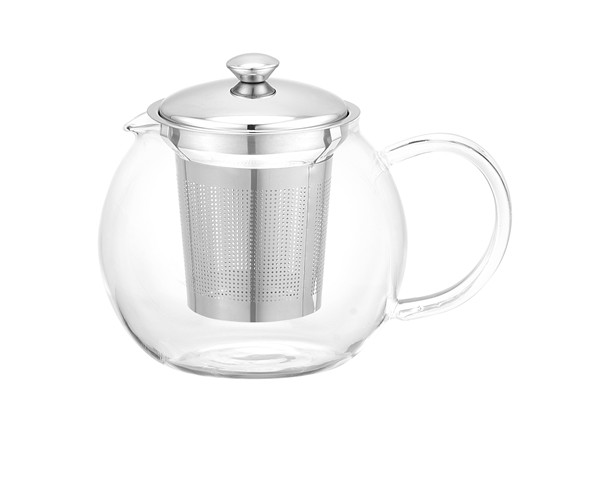 AX821 China High quality Borosilicate Glass Tea Pot with Stainless Steel Tea Infuser