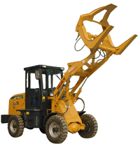 ZL12 wheel loader with wood fork