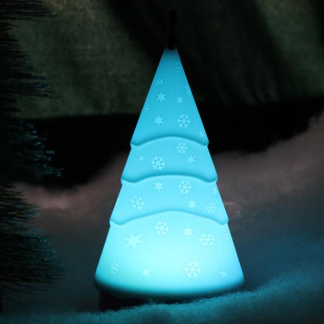 Silica Gel Rechargeable Christmas Tree LED Night Lights