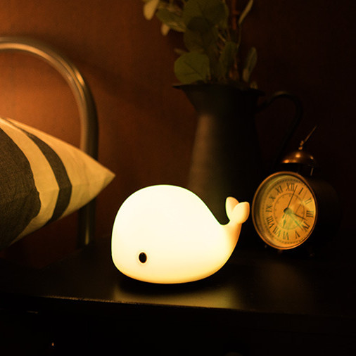 Colorful Silicone Whale LED Night Light