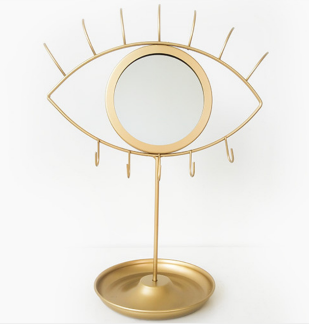 Nordic Creative Decoration Eye Shape Metal Cosmetic Mirror