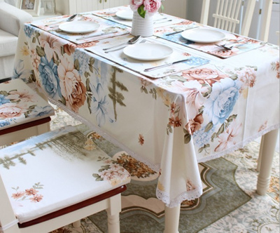 poly cotton printed table cloth