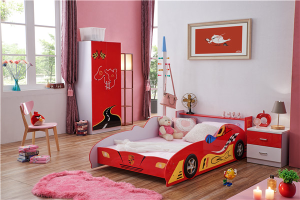 F1 MDF eco-friendly cheap kids car bed