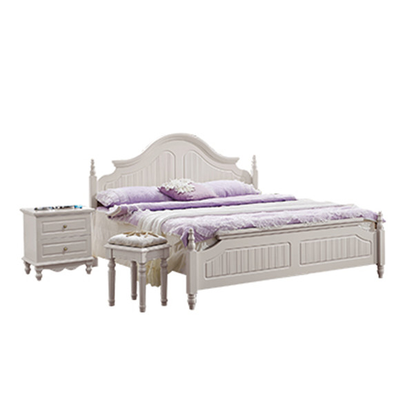 808 korean style white kids double bed for girl