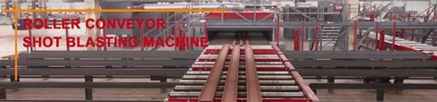 ROLLER CONVEYOR SHOT BLASTING MACHINE