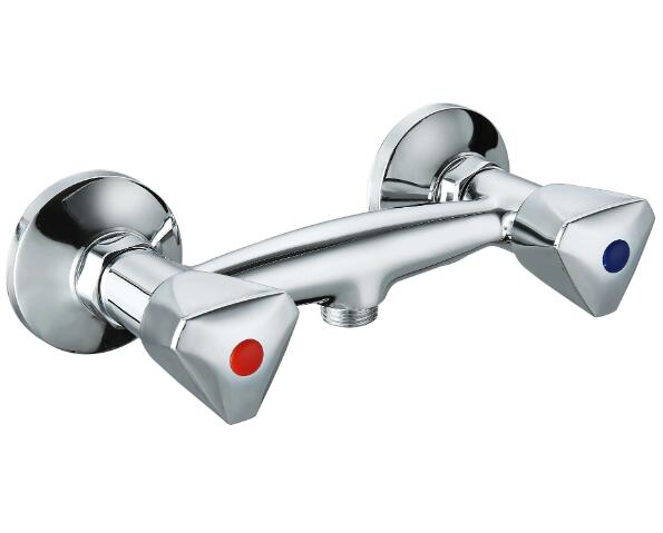 1102-20 brass faucet double handles hot/cold water wall-mounted shower mixer