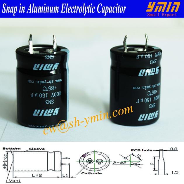 Refrigerator Capacitor Snap in Electrolytic Capacitor for Heat Pumps and Air Conditioner