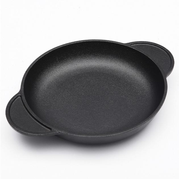 Round Ear Thickening Cast Iron Pan Old-fashioned Uncoated Iron Frying Pan 