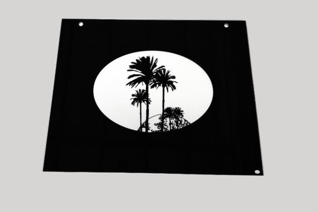 Silk screen tempered oven glass door