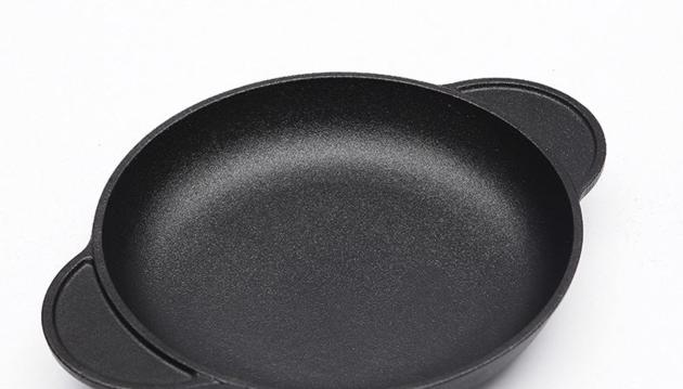Round Ear Thickening Cast Iron Pan