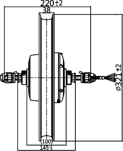 Ebike Brushless Motor