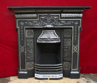 cast iron fireplace mantel combination