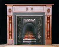 wooden fireplace mantel