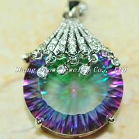 Mystic Topaz silver Gemstone Pendant
