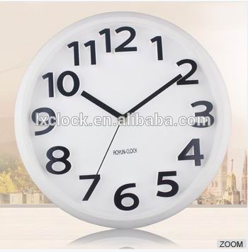 White 3D number Wall Clock Simple design