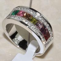 Peridot,Citrine,Amethyst,Morganite,Aquamarine,Garnet,Pink Kunzite 925 Sterling silver Gemstone ring