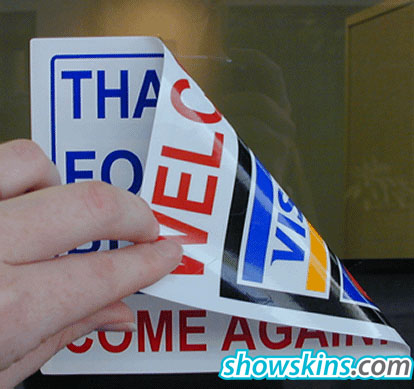 custom window decals double sided material visa for car windows vinyl Static Cling Stickers car deca