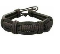 2011white leather bracelet