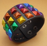 colorful leather bracelet