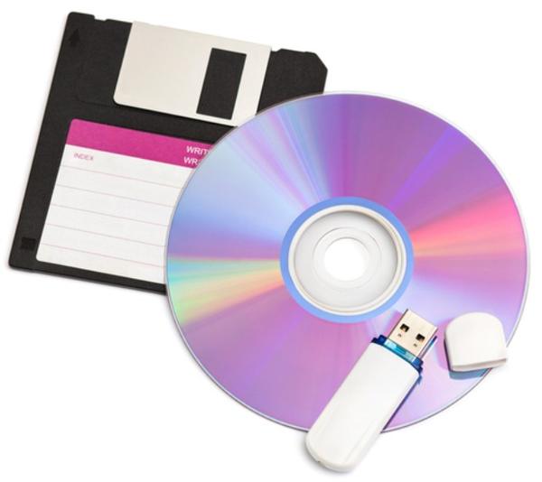 CD, floppy, pen drives.