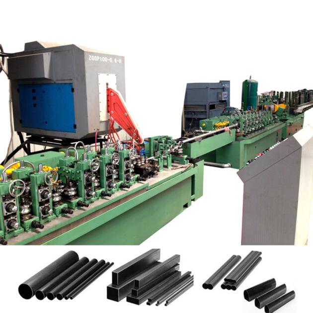 Steel pipe making machinery erw tube mill www.chinatubemachine.com