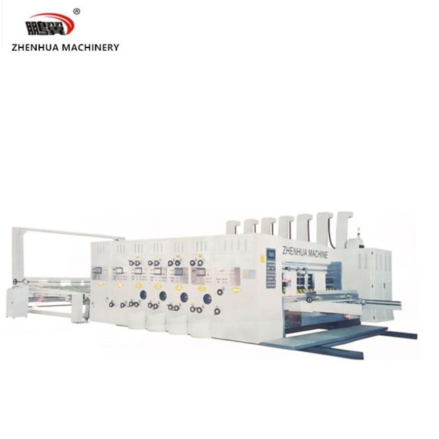 SYKM 4215-2400 Lead edge feeder 4 color printer slotter and stacker machine