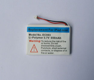 Battery for Ipod Photo(EC003,EC007) Replacement battery