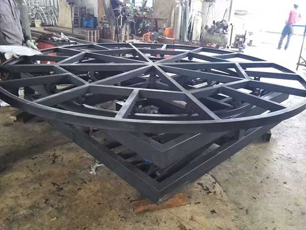 Lifting, rotating and tilting stage and light frame, trolley track system