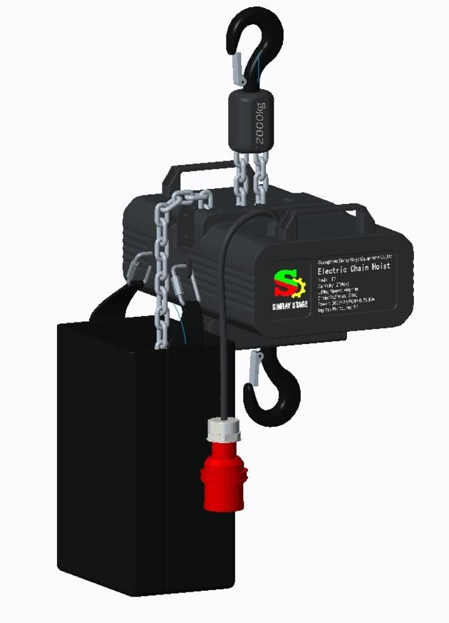 stage electric hoist with safety lock