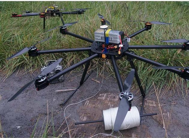 Octocopter gps electricity industrial uav drones