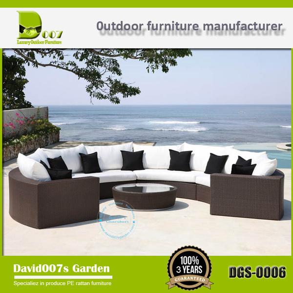 Outdoor furniture PE rattan sofa set
