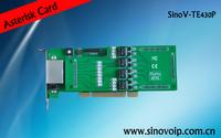 SinoV-420D Asterisk card T1/J1/E1 card/voip card PCI