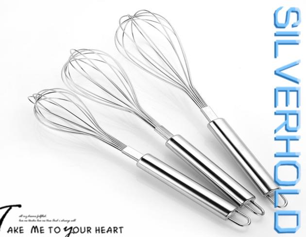 Good Price 8" 201# Stainless Steel 6 lines Egg Kitchen Whisks