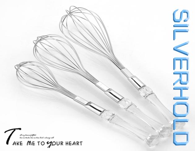 Low Price 8" 201# Stainless Steel 6 lines Egg Kitchen Whisks