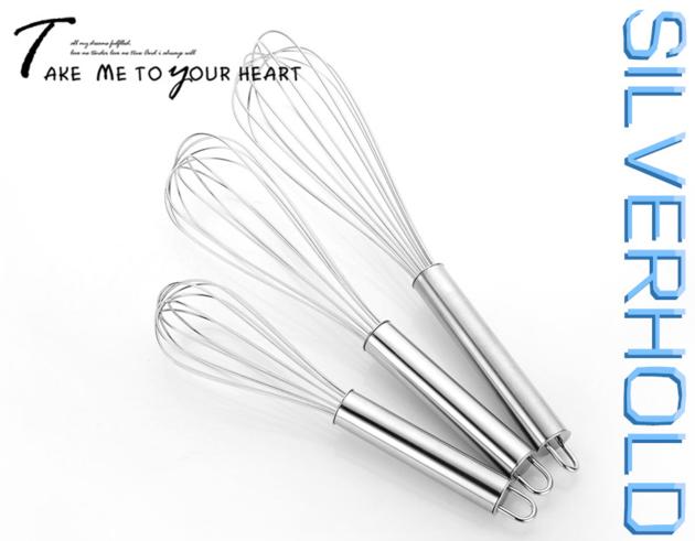 Good Price 8" 201# Stainless Steel 6 lines Kitchen Whisks