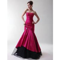 Trumpet/ Mermaid Strapless Sweep / Brush Taffeta Prom/ Evening Dress (FSH0066)