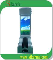 shoe clean machine with advertising system