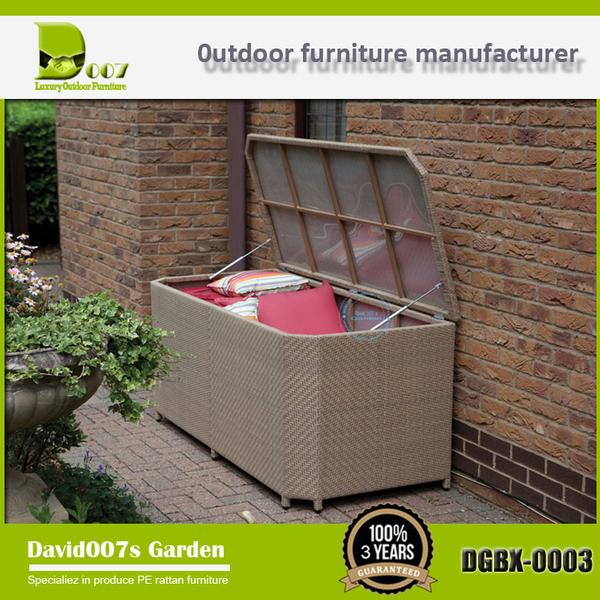 Outdoor furniture PE rattan storage box