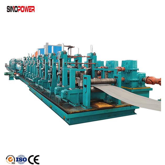 Production process of solid-state high-frequency straight seam welded pipe unit