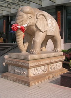 Marble Elephant Sculpture