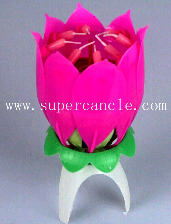 birthday candle, magic candle, musical spinning lotus candle