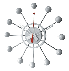 #B8801 (Metal wall clock with balls)
