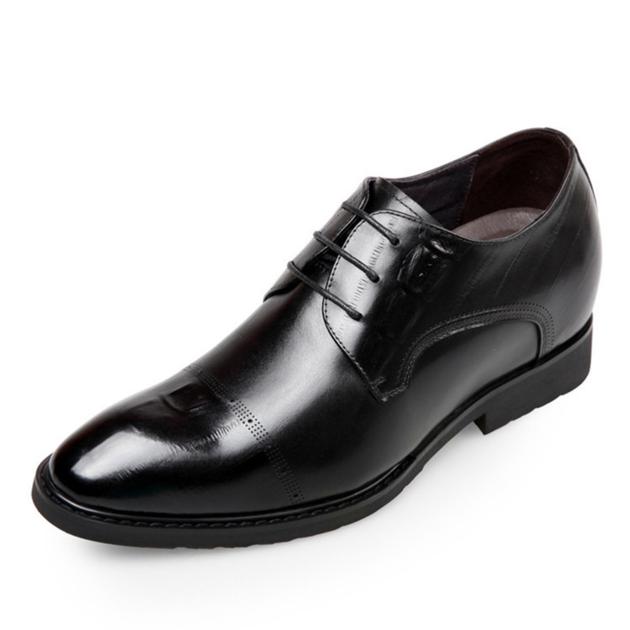 Men's Elevator Shoes Height Increased Lace-up Dress Oxfords Shoes