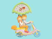 Musical cartoon clock