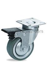 75mmPP hub grey rubber casters  