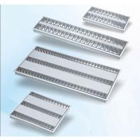 T5 fluorescent grille lamp with decorative panel