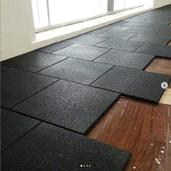 15mm High Impact Rubber Gym Flooring Tiles