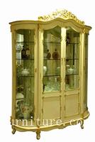 Wood china cabinet white corner china cabinet wall china cabinet glass cabinet FJ-108A